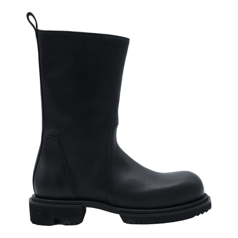 Mid-Calf Boots with Rounded Toe and Chunky Sole