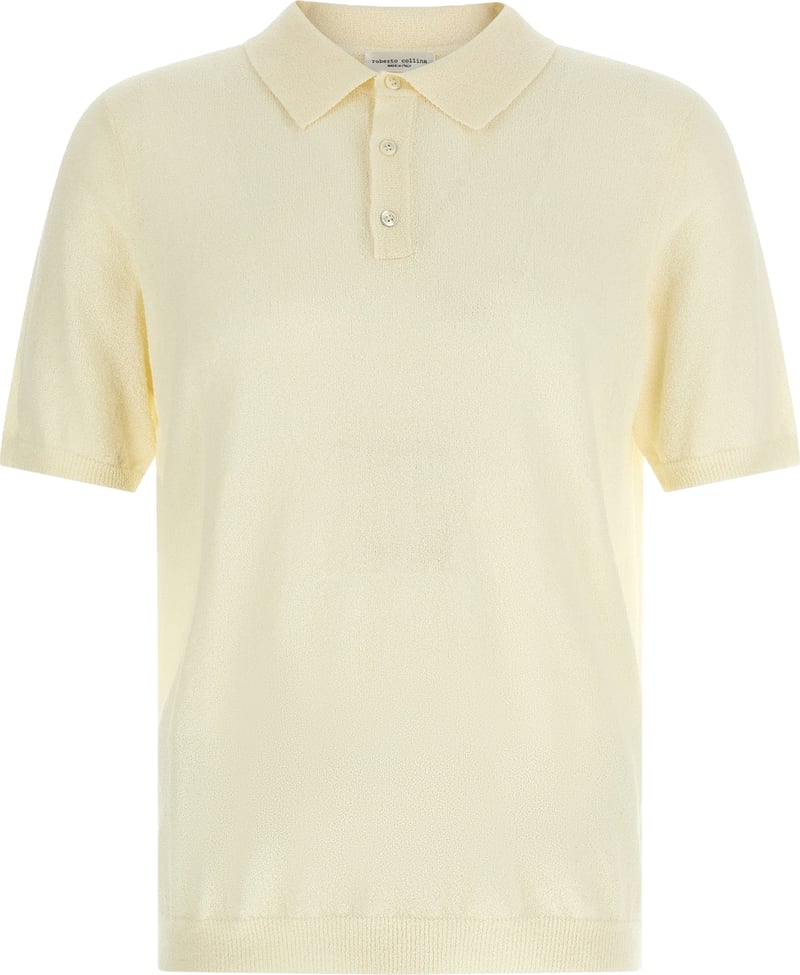 Roberto Collina Beige Cotton Polo Shirt