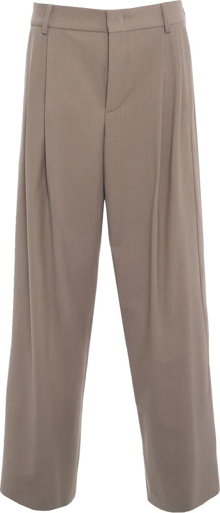 Wide leg pleated trousers