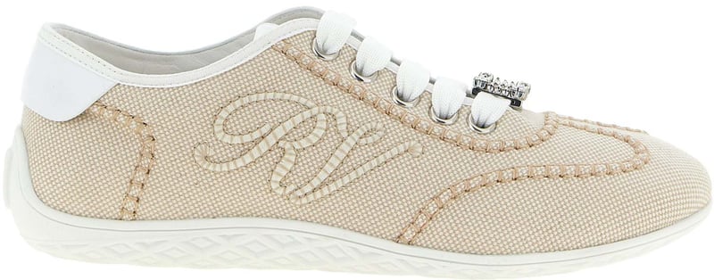 Roger Vivier Beige Polyamide Low Top Sneakers