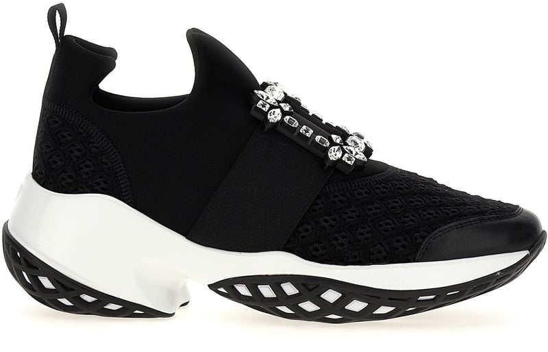 Roger Vivier Black Polyester Athletic Sneakers