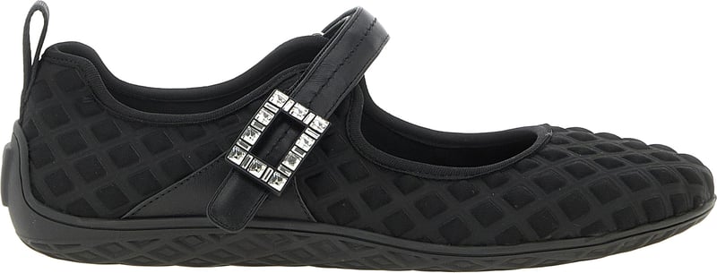 Roger Vivier Black Polyamide Ballet Flats