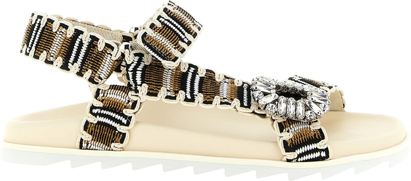 Roger Vivier Multicolor Polyester Flat Sandals