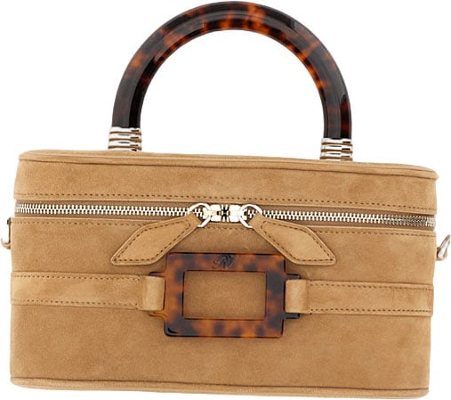 Brown Structured Handbag With Subtle Hardware Details