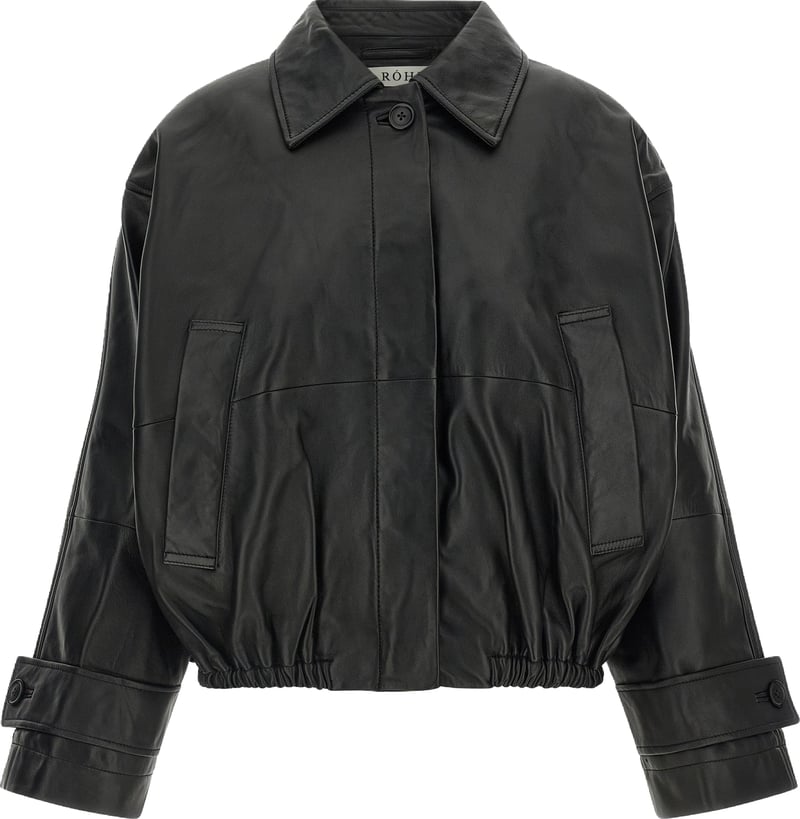 Rohe Black Lamb Leather Leather Jacket