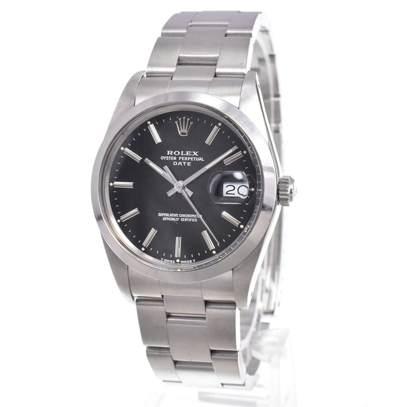 Rolex Oyster Perpetual Date Automatic Stainless Steel and Yellow Gold with Diamond Markers 34