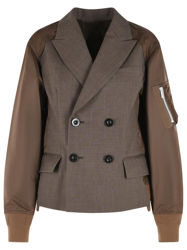 Brown Wool Blend Blazer