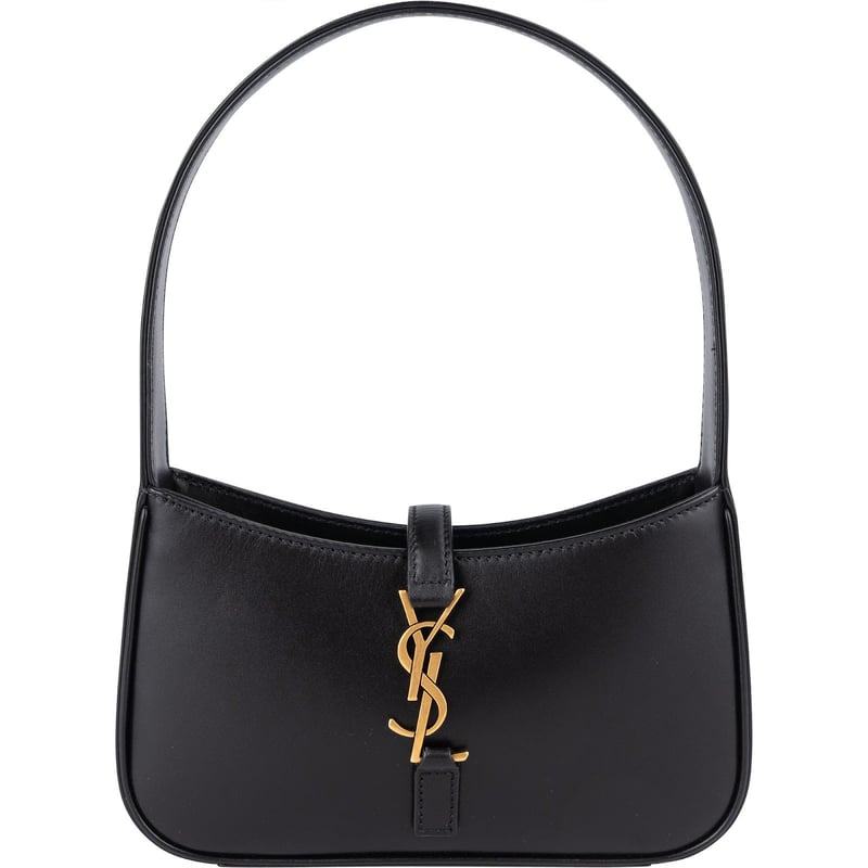 Saint Laurent Black Leather 5 à 7 Mini Hobo Handbag