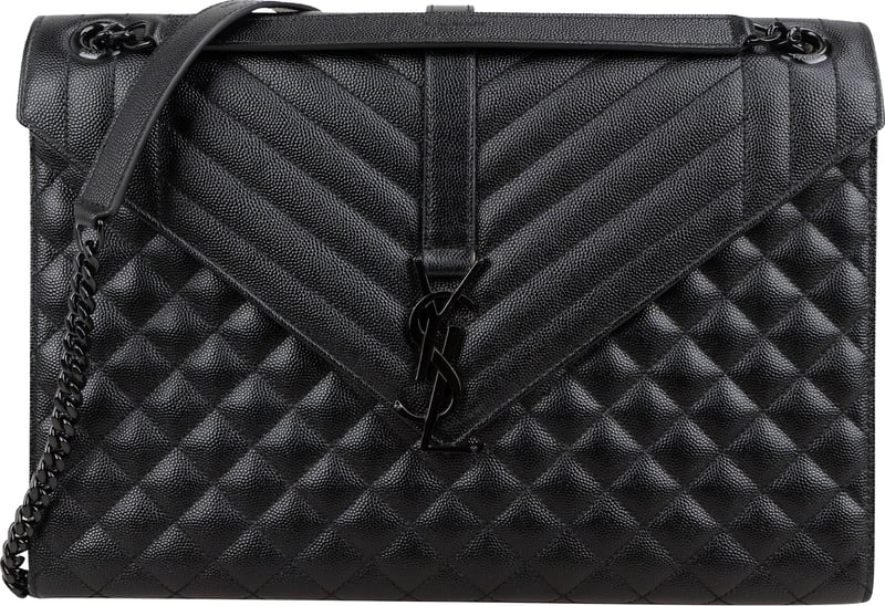 Yves Saint Laurent Grain De Poudre Matelassé Large Envelope Crossbody Bag