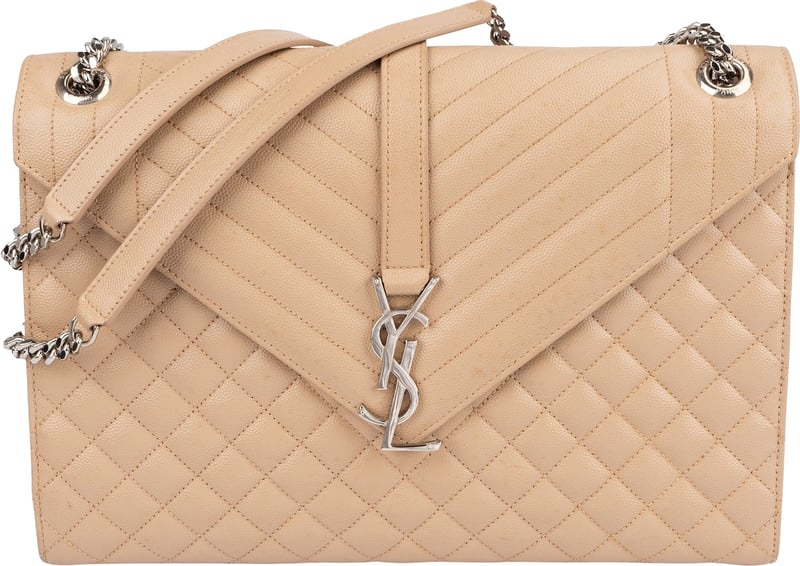 Yves Saint Laurent Grain De Poudre Matelassé Large Envelope Crossbody Bag