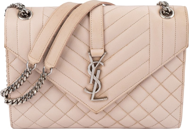 Yves Saint Laurent Grain De Poudre Matelassé Medium Envelope Crossbody Bag