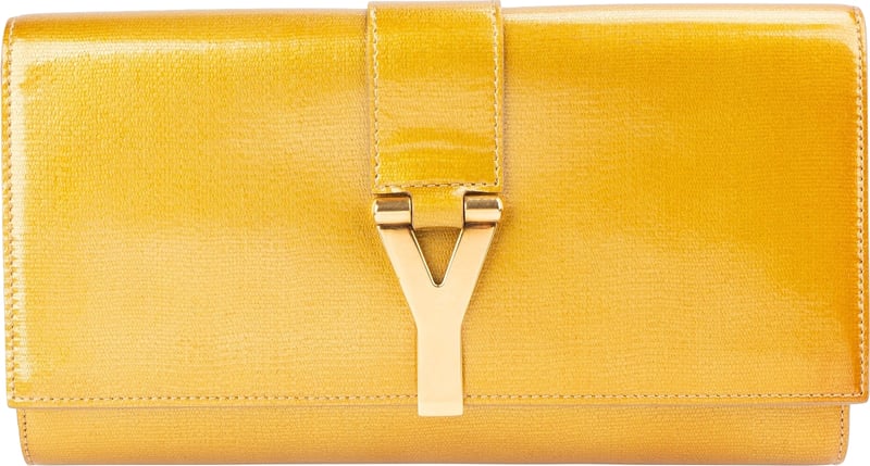 Yves Saint Laurent Patent Leather Y-Ligne Clutch