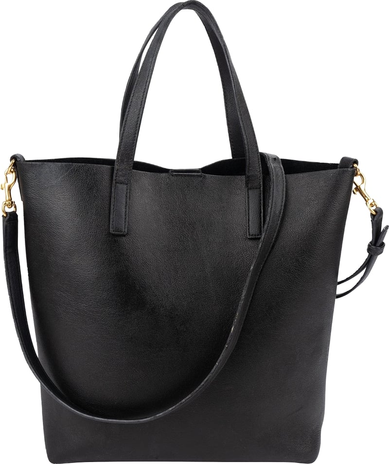 Yves Saint Laurent Black Leather Tote Handbag