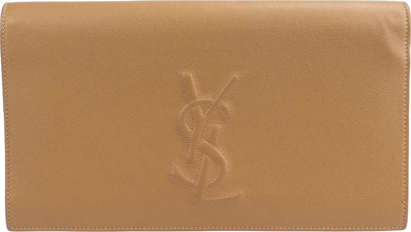 Yves Saint Laurent Grained Calfskin Belle De Jour Clutch