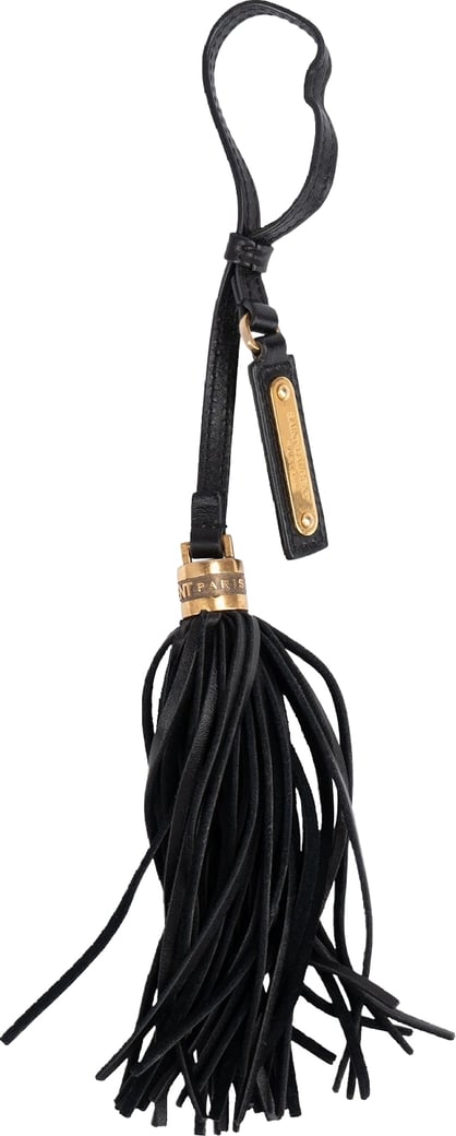 Yves Saint Laurent Black Leather Tassel Bag Charm