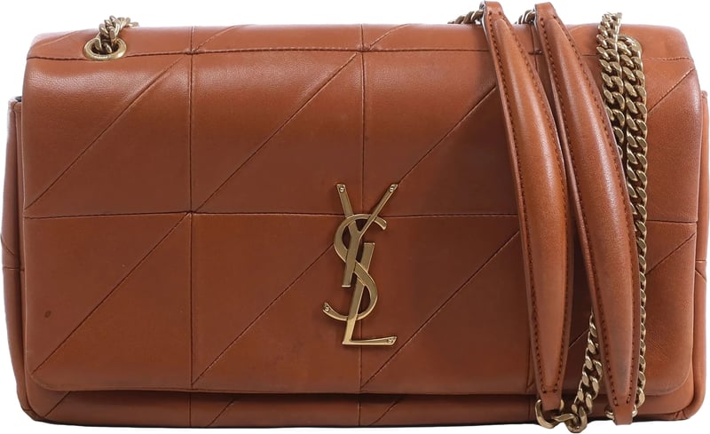 Saint Laurent Paris Jamie Leather Chain Crossbody Bag in Brown 515821