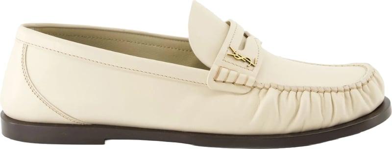 Black Laurent Moccasin Leather Flats