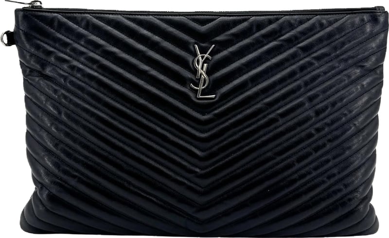 Saint Laurent Classic Monogram Clutch Leather Long