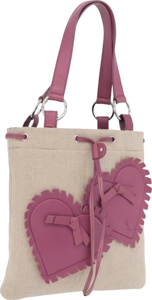 Saint Laurent Kahala Heart Tote Canvas