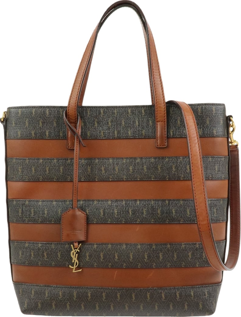 Saint Laurent Le Monogramme Shopper Monogram All Over Coated Canvas and Leather Toy