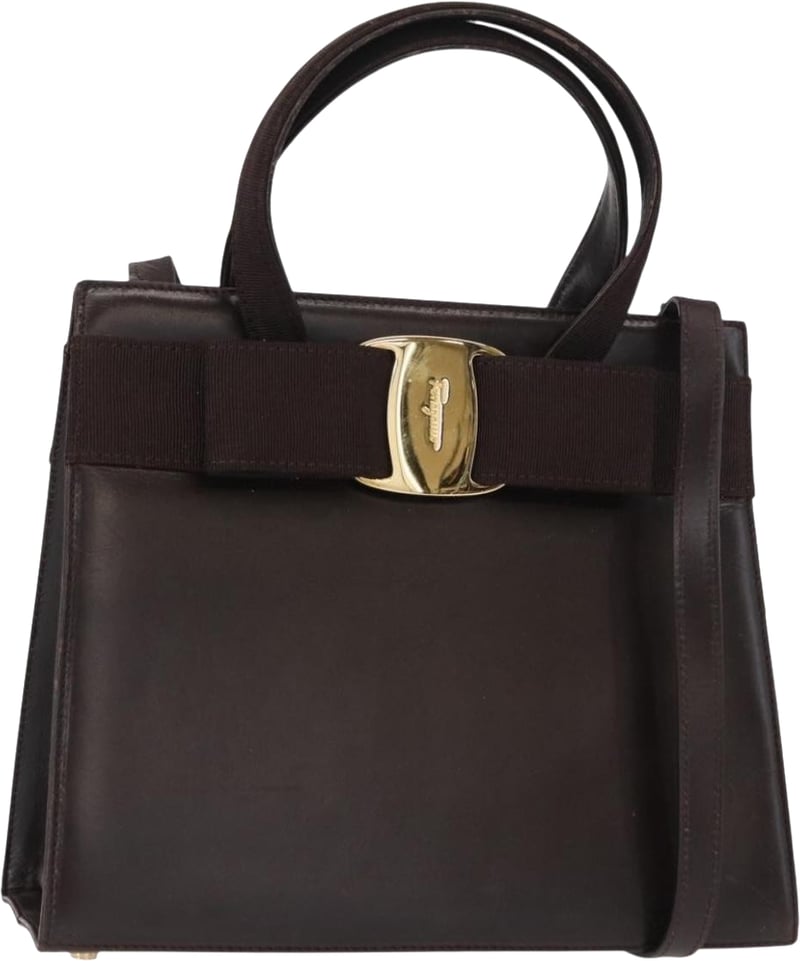Salvatore Ferragamo Convertible Vara Bow Leather Small