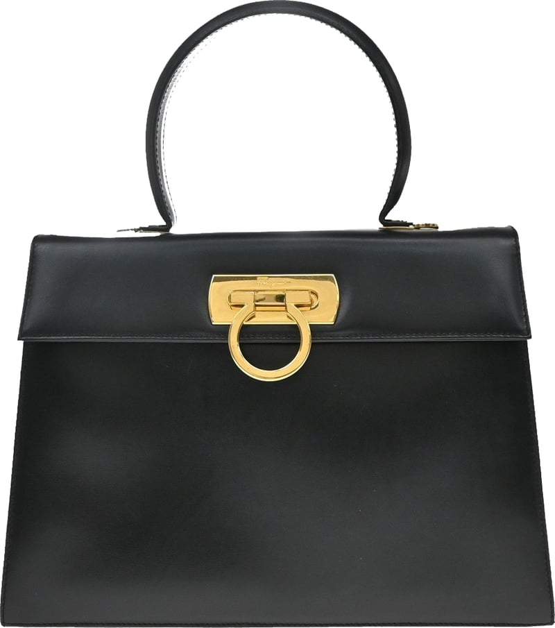 Salvatore Ferragamo Convertible Top Handle Leather