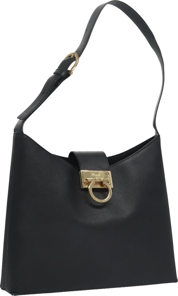 Salvatore Ferragamo Gancio Flap Hobo Leather Medium