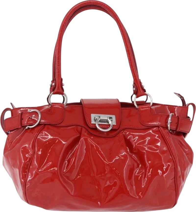 Salvatore Ferragamo Gancini Patent Leather
