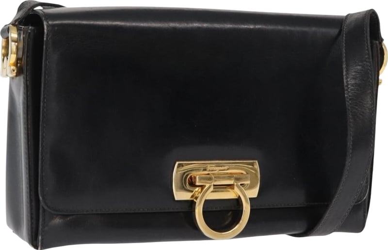 Salvatore Ferragamo Vintage Gancini Flap Leather Medium