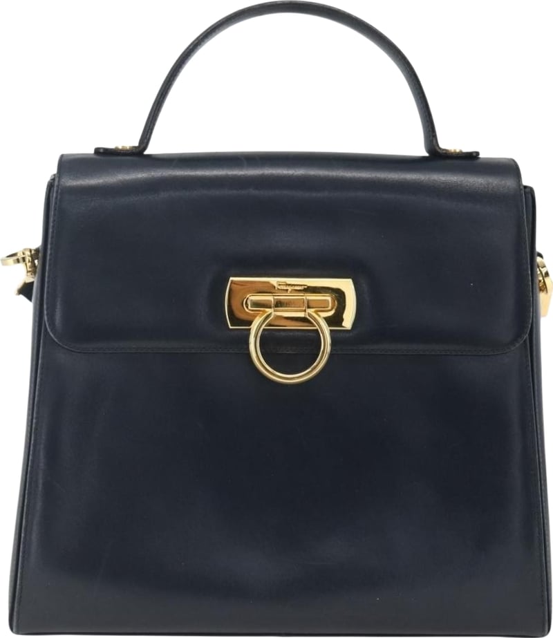 Salvatore Ferragamo Gancini Convertible Top Handle Leather Medium
