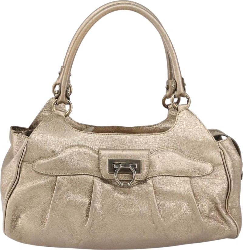 Salvatore Ferragamo Gancini Zip Leather Medium