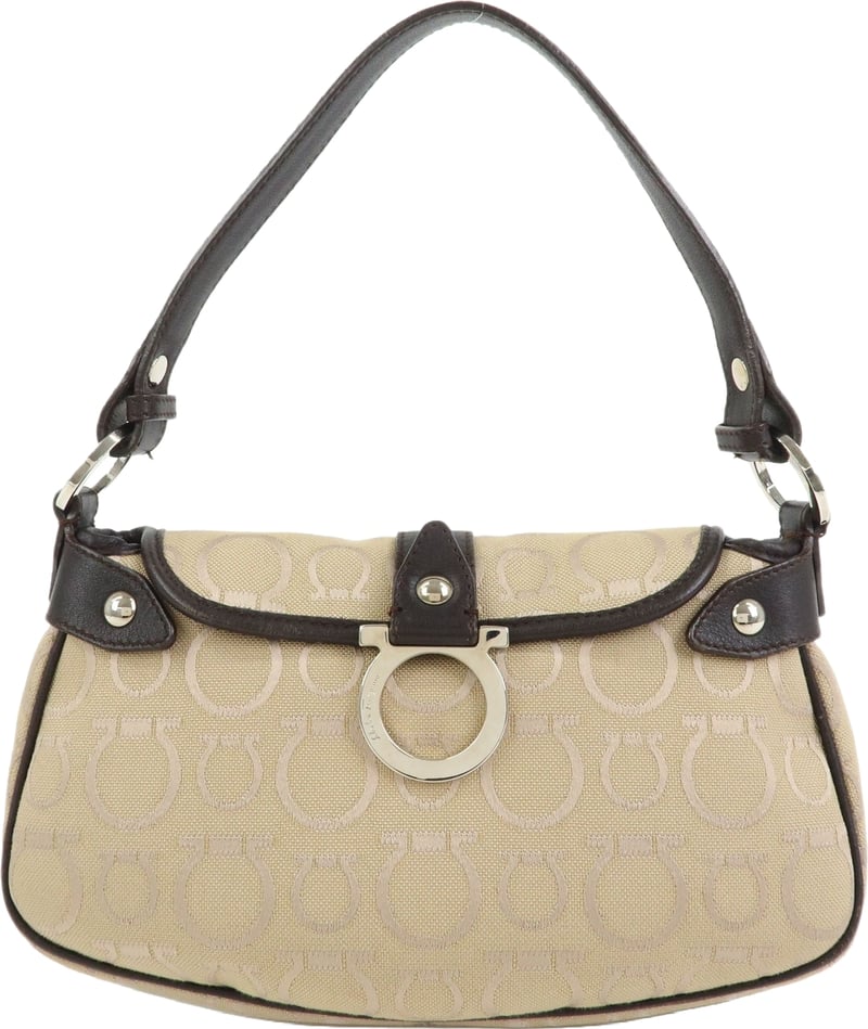 Salvatore Ferragamo Gancini Handle Leather Large