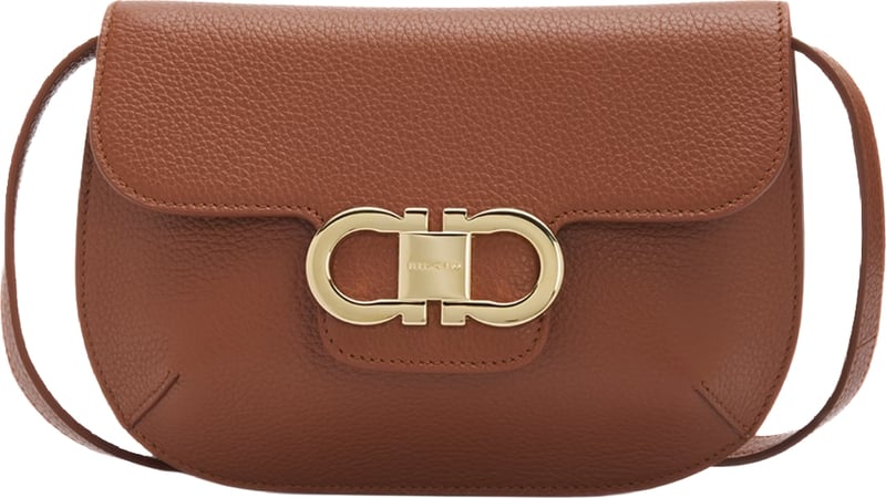 Salvatore Ferragamo Lizzy Gancini Leather Crossbody Bag