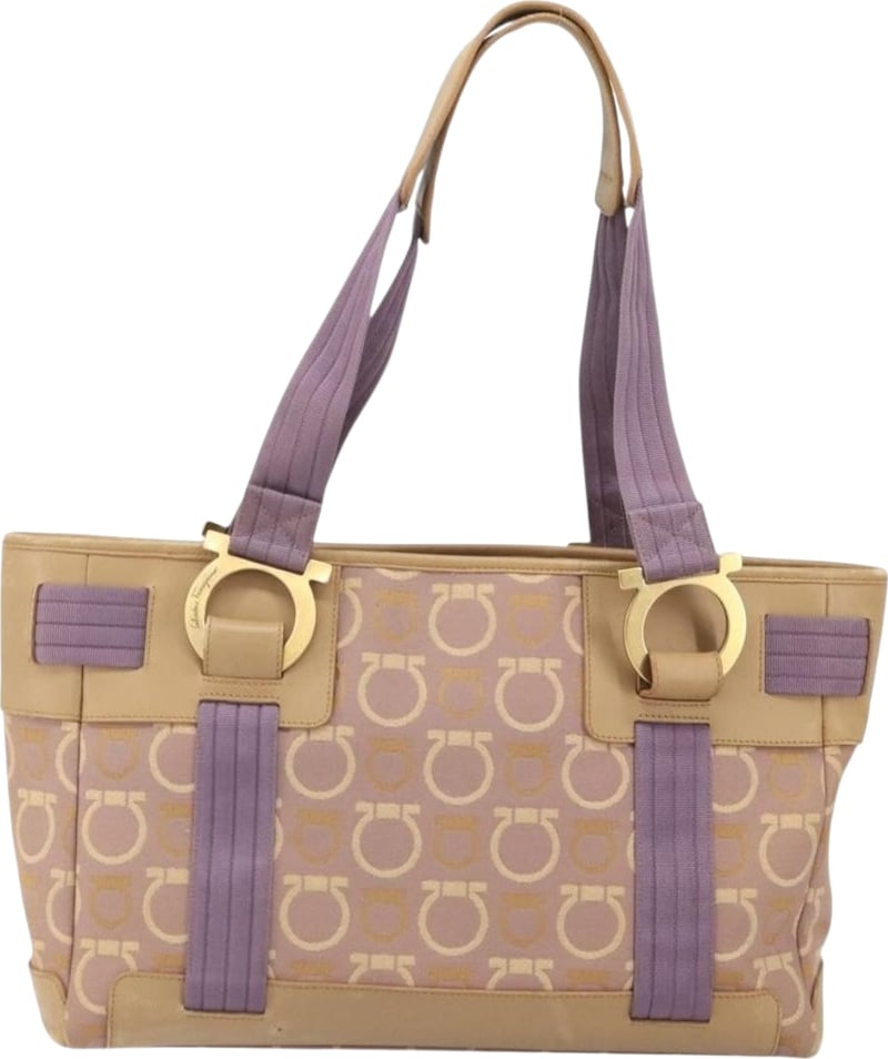 Salvatore Ferragamo Gancini Tote Canvas