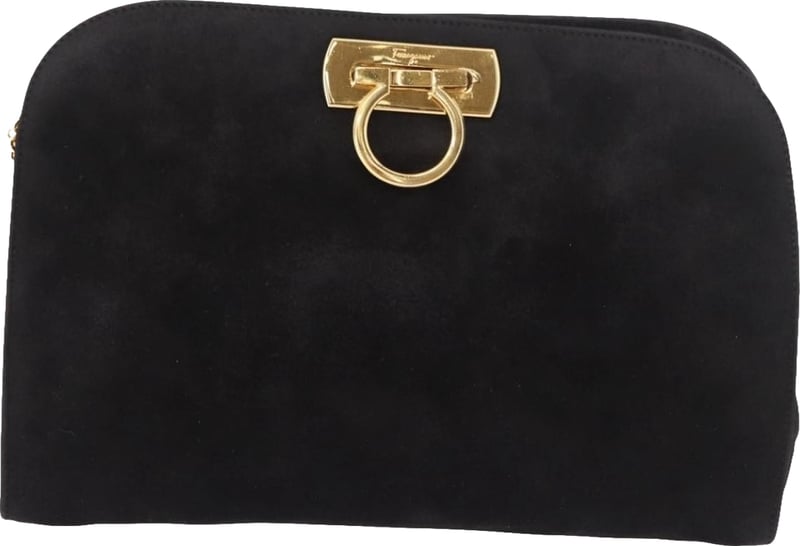 Salvatore Ferragamo Chain Gancini Jacquard with Studded Leather Medium