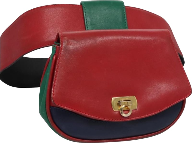 Salvatore Ferragamo Gancini waist Leather