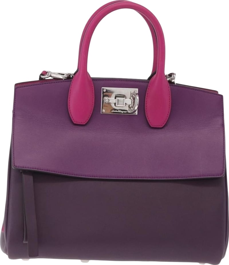 Salvatore Ferragamo Studio Satchel Leather Medium