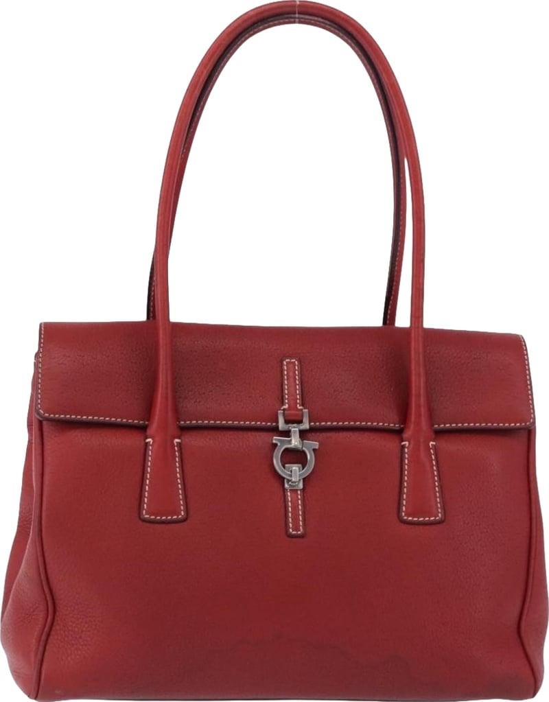 Salvatore Ferragamo Gancini Top Handle Leather Mini