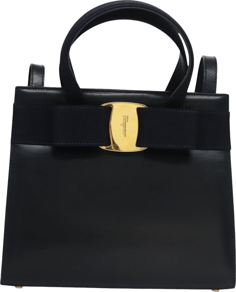 Salvatore Ferragamo Convertible Vara Bow Leather Small