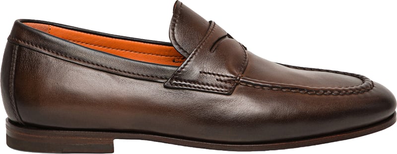 Men's polished leather penny loafer