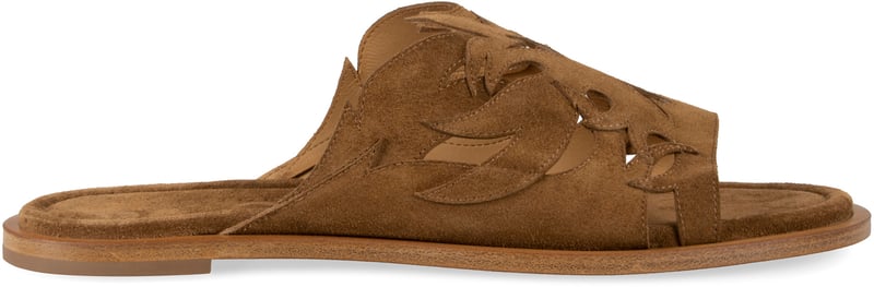Suede mules