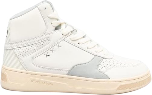 Scotch & Soda White And High Top Sneakers