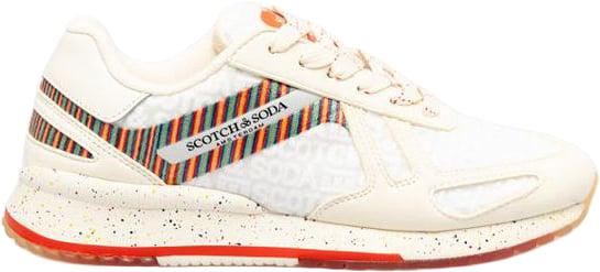 Scotch & Soda White Leather Athletic Sneakers