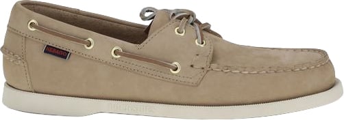 Sebago Beige Calf Leather Bos Taurus Slip-On Loafers