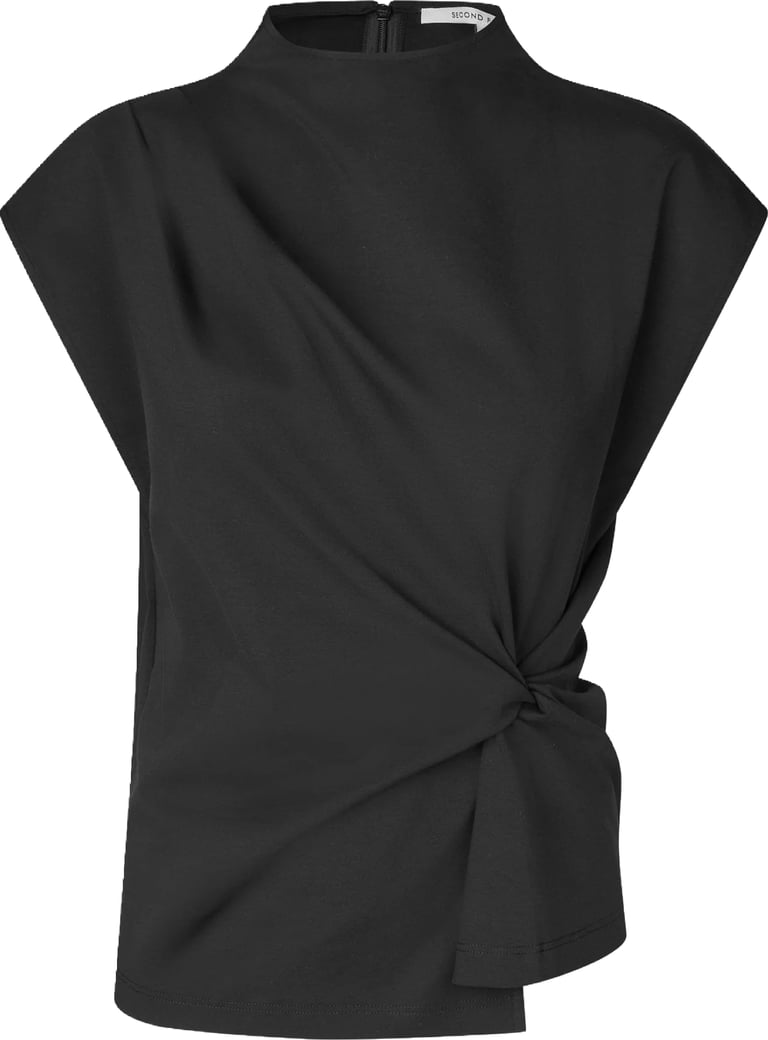 Second Female - 61258 - Arkai Drape Top - 8001 Black