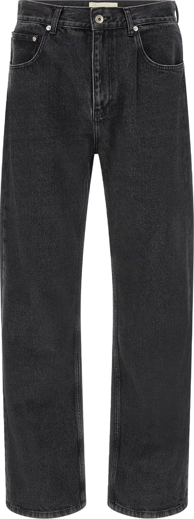 SECOND/LAYER Black Cotton Straight-Leg Jeans