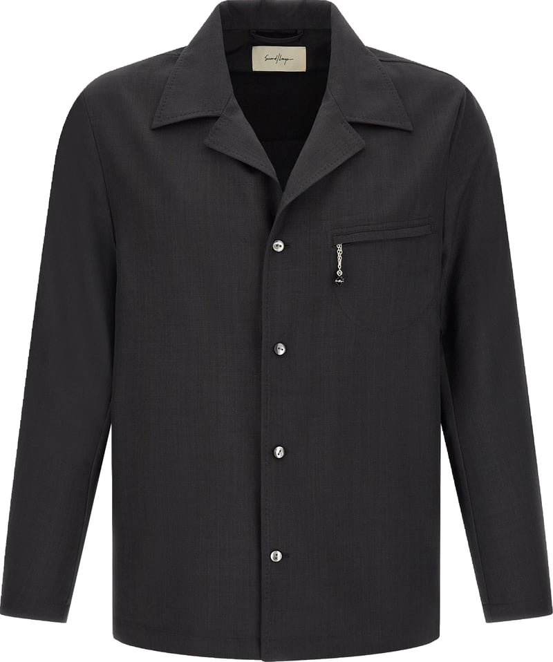 SECOND/LAYER Gray Polyester Blouse