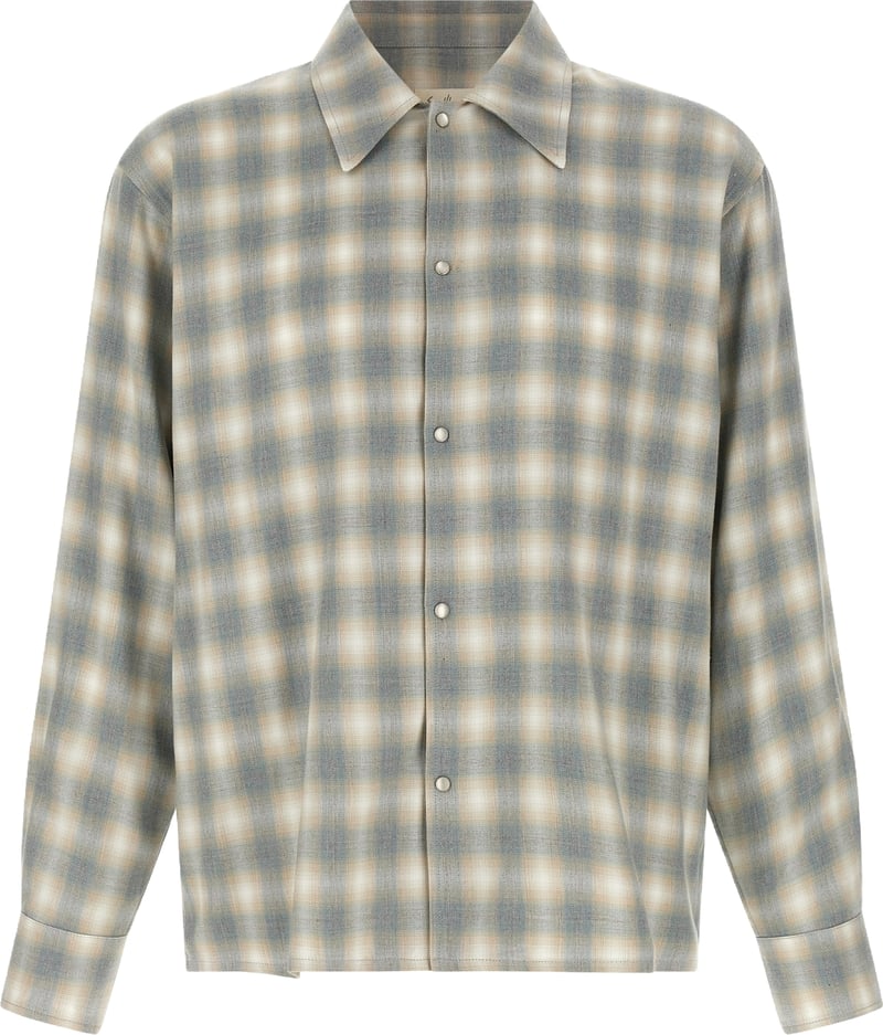 SECOND/LAYER Gray Cotton Blouse