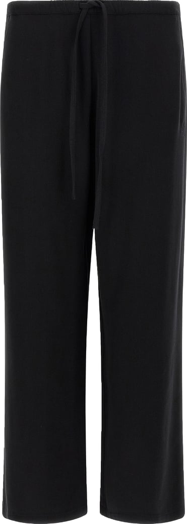 SECOND/LAYER Black Cotton-Like Casual Pants