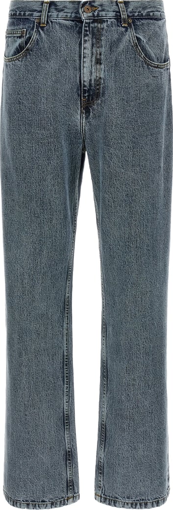 SECOND/LAYER Gray Cotton Relaxed Fit Jeans
